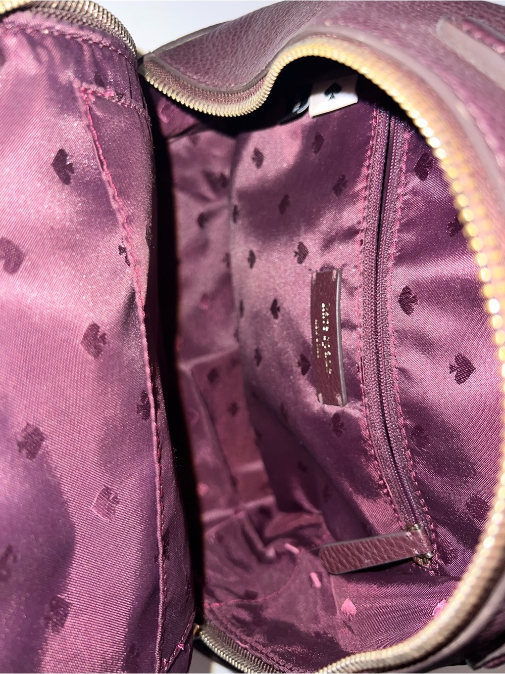 kate spade Mini Pebbled Leather Backpack in Burgundy - Picture 7 of 9
